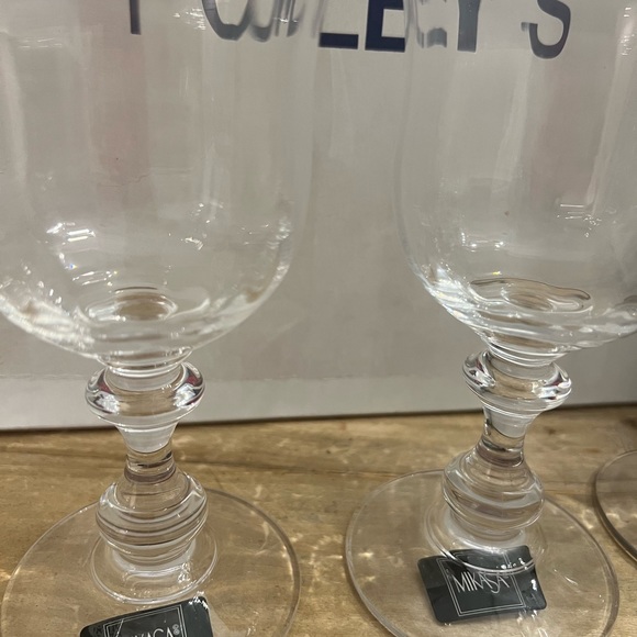 Set of Four Vintage Mikasa French Countryside Footed Goblets. SET OF FOUR w/ box - Picture 3 of 3